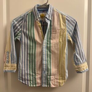 Boden Multicolor Striped Button Down Shirt